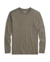 Mack Weldon Long Sleeve Pima Crewneck Tee In Green