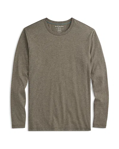 Mack Weldon Long Sleeve Pima Crewneck Tee In Green