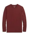 Mack Weldon Long Sleeve Pima Crewneck Tee In Red