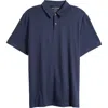 Mack Weldon Pima Cotton T-shirt Polo In Blue