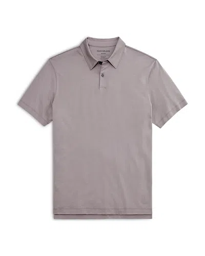 Mack Weldon Pima Cotton T-shirt Polo In Gray