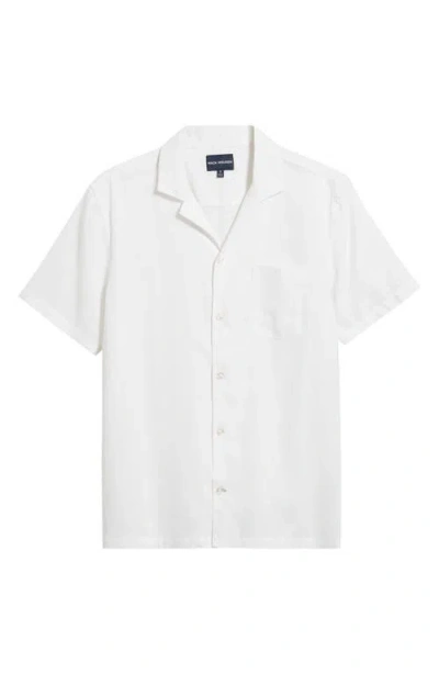 Mack Weldon Relaxed Fit Linen Camp Shirt In White