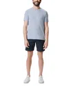 Mack Weldon Silver Pique Crewneck Tee In Blue Fog
