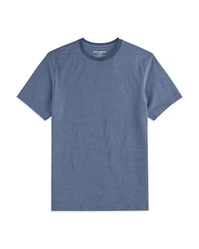 Mack Weldon Silver Pique Crewneck Tee In Total Eclipse Chambray
