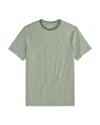 Mack Weldon Silver Pique Crewneck Tee In Wild Ivy White Oxford