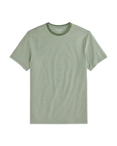 Mack Weldon Silver Pique Crewneck Tee In Wild Ivy White Oxford