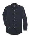 Mack Weldon Silver Supima Cotton Blend Button Down Shirt In True Navy