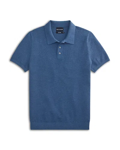 Mack Weldon Tech Linen Polo Shirt In Blue