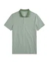Mack Weldon Tipped Polo Shirt In Wild Ivy Oxford Tipped