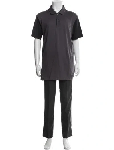 Pre-owned Mack Weldon V-neck Short Sleeve Polo Shirt In Gray