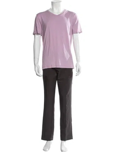 Pre-owned Mack Weldon V-neck Short Sleeve T-shirt In Purple