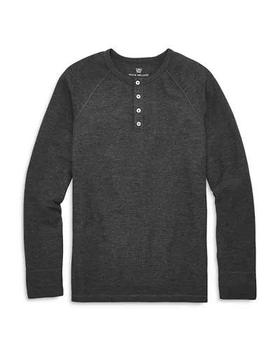 Mack Weldon Waffle Henley In Charcoal