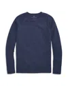 Mack Weldon Men's Warmknit Waffle Long Sleeve Top In True Navy