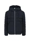 Mackage Adjustable Hood Quilted Down Jacket In Black