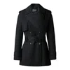 Mackage Adva Mid-length Belted Trench Coat In Black