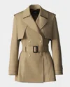Mackage Adva Mid-length Belted Trench Coat In Lt Camel