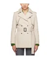 Mackage Adva Mid-length Belted Trench Coat In White