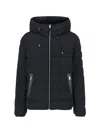 Mackage Jack Agile-360 Stretch Light Hooded Down Jacket In Black