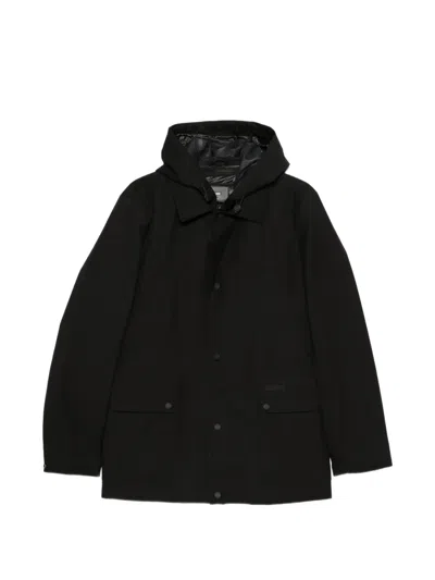 Mackage Alec Hooded Zip-up Coat In Black