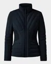Mackage Alma Smocked Light Down Jacket In Black