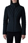 Mackage Alma Smocked Light Down Jacket In Black