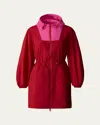 Mackage Alyster Packable Recycled Nylon Raincoat In Lava-azalea