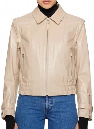 Mackage Amoree Jacket In Beige In Animal Print