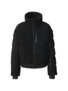 Mackage Anaya Shearling-texture Ski Jacket In Black