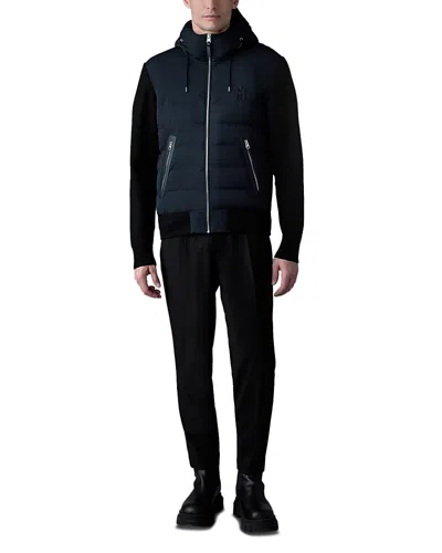 Mackage Andrew Mixed Media Light Down Jacket In Blue