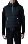 Mackage Andrew Quilted Down Stretch Mixed Media Jacket In Black