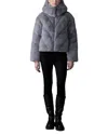 Mackage Anik Brushed Faux Fur Down Jacket In Carbon