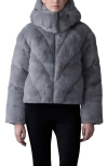Mackage Anik Brushed Faux Fur Down Jacket In Carbon