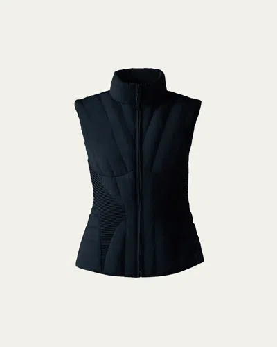 Mackage Aurelia Down Corset Puffer Vest In Black