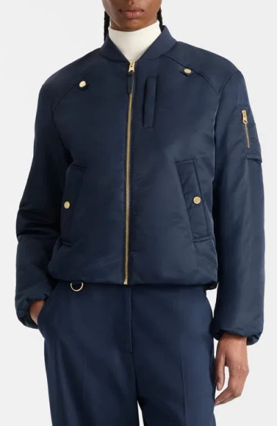 Mackage Avana Bomber Jacket In Marine Blue