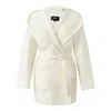 Mackage Azra Wool Wrap Coat In Cream