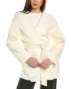 Mackage Azra Wool Wrap Coat In White
