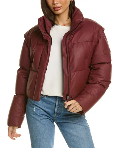 Mackage Bailey Convertible Puffer Jacket In Red