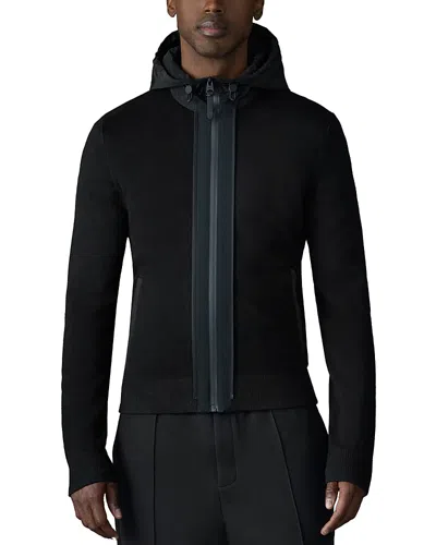 Mackage Barrett 2-in-1 Quilted Hybrid Recycled Down Jacket In Black