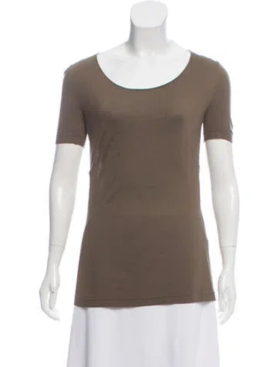 Pre-owned Mackage Bateau Neck Short Sleeve Top In Green