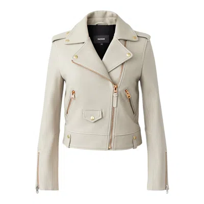Mackage Beige Baya Leather Jacket In Trench