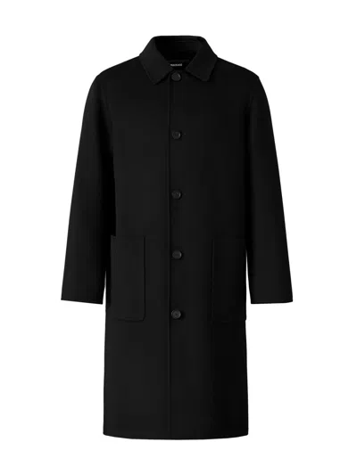 Mackage Kids' Beckett Wool Coat In Black