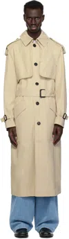 Mackage Beige Beau Trench Coat In Neutral