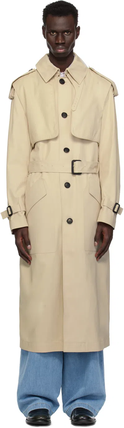 Mackage Beige Beau Trench Coat In Light Camel C0274