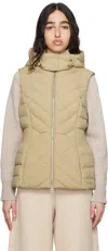 Mackage Beige Hoshi Hooded Light Down Vest In Neutral
