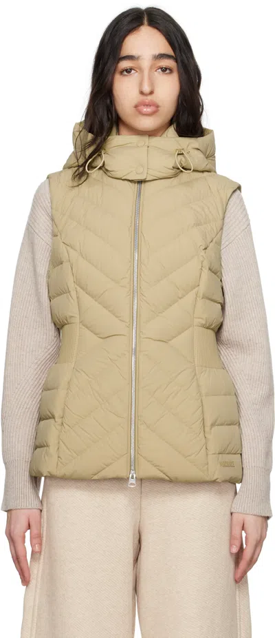 Mackage Beige Hoshi Hooded Light Down Vest In C0274 Light Camel
