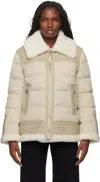 Mackage Beige Vanna Down Shearling Jacket In C0295 Trench-natural