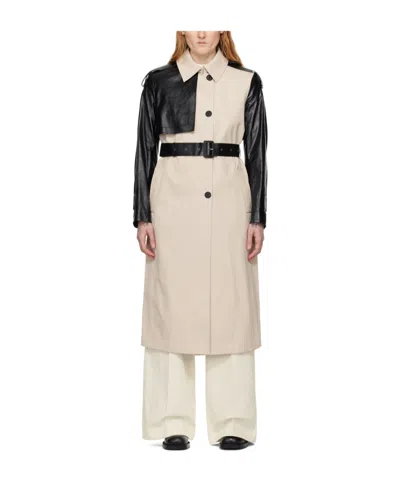 Mackage Belt Trench Coat In Multicolor