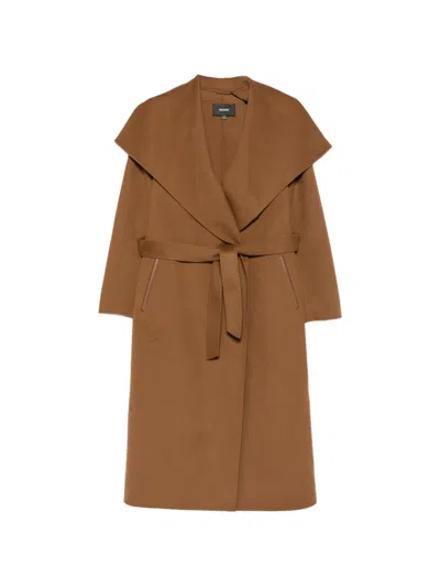 Mackage Belted Coat In Brown