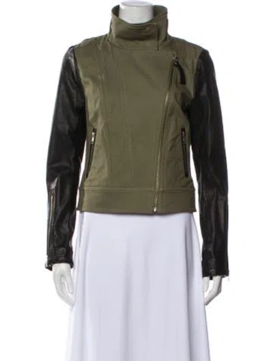 Pre-owned Mackage Biker Jacket In Green