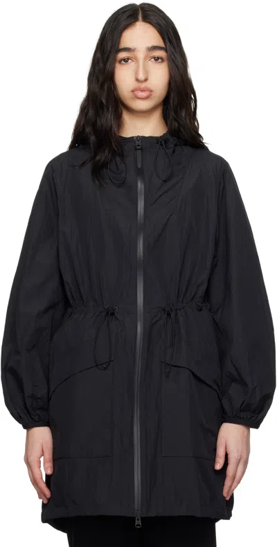 Mackage Black Alyster Packable Long Rain Coat In C0001 Black